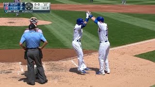 WSH@CHC: La Stella hammers a two-run home run