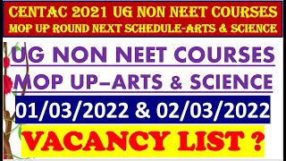 CENTAC 21-22 MOPUP ROUND ARTS \u0026 SCIENCE 01/03/22 \u0026 02/03/22 | MOPUP RND ARTS \u0026 SCIENCE VACANCY LIST?