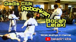 Disaksikan Ratusan Orang, Gadis Cilik Robohkan Anak Lelaki dengan Tenaga Dalam !