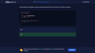 Learn Java - 3.1 OOP Java Classes Quizz | Codecademy Walkthrough