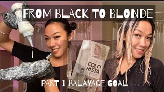 Bleaching My Hair From Dark To Blonde | L’Oréal Paris Colorista Bleach All Over | Balayag Part 1