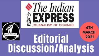 6th March 2021 | Gargi Classes Indian Express Editorial Analysis/Discussion