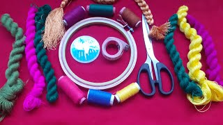 সেলাই করতে কি কি  প্রয়োজন... Hand embroidery tips for beginner.হাতের কাজের ফ্রেম সুই-সুতা'র দাম।