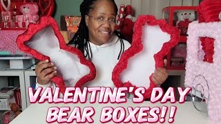 How To Make Valentine's Day Bear Boxes!![tutorial]