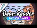 Taylor Swift - Dear Reader - Karaoke Instrumental (Acoustic)