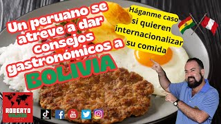 Un peruano se atreve a dar consejos gastronómicos a BOLIVIA