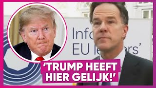 Rutte steunt Trump in ruzie handelsoorlog en Groenland