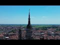 drone video the basilica of san gaudenzio is a church in novara piedmont northern italy.