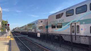 9-car Metrolink Holiday Express Train, Claremont, 12-2-23