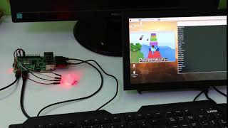 Rainbow interactive bridge using Minecraft Raspberry Pi