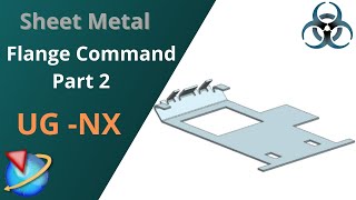 Siemens Unigraphics NX-Sheet Metal || Flange Feature Part 2 || Corner Relief || Match Face.