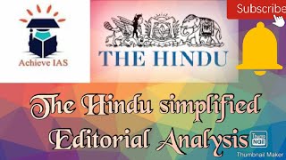 12 January 2021 | The Hindu Editorial Analysis | Achieve IAS