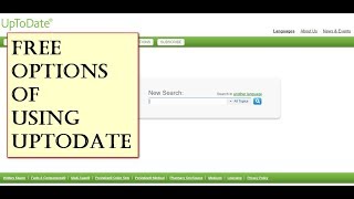 UPTODATE R© options of using for free