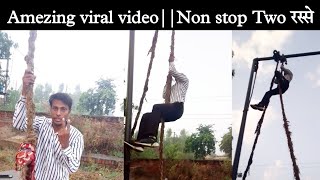 Amezing short video||| Double रस्से||non stop Two रस्से||viral video..