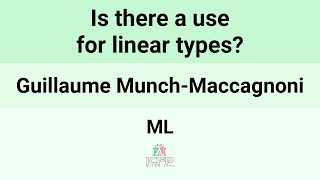 [ML24] Is there a use for linear types?