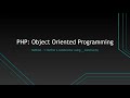 PHP | OOP : Define a constructor using __construct()