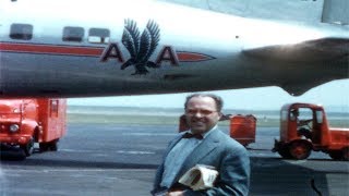 La Guardia Airport NYC ~1955 Boarding American Airlines DC-6 \u0026 Ramp Movements