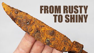 Very Rusty and Damaged Old Knife Restoration