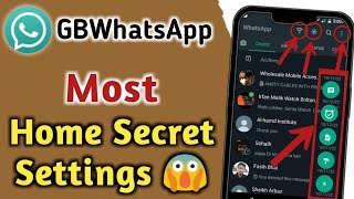 Gb Whatsapp home screen most important setting | Gb Whatsapp home settings | Gb Whatsapp