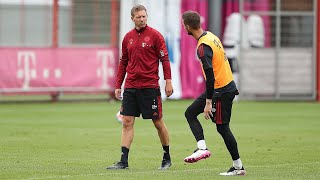 1. Torwarttraining der Bayern unter Julian Nagelsmann mit Ulreich, Hoffmann, Schenk und Tapalovic