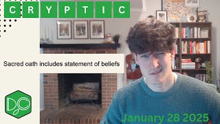 Daily Crypticle - Day 89 - Sacred oath includes statement of beliefs