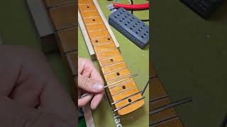 Refretting a Maple Neck Pt.1 #fret #fender #ibanez #telecaster #partscaster