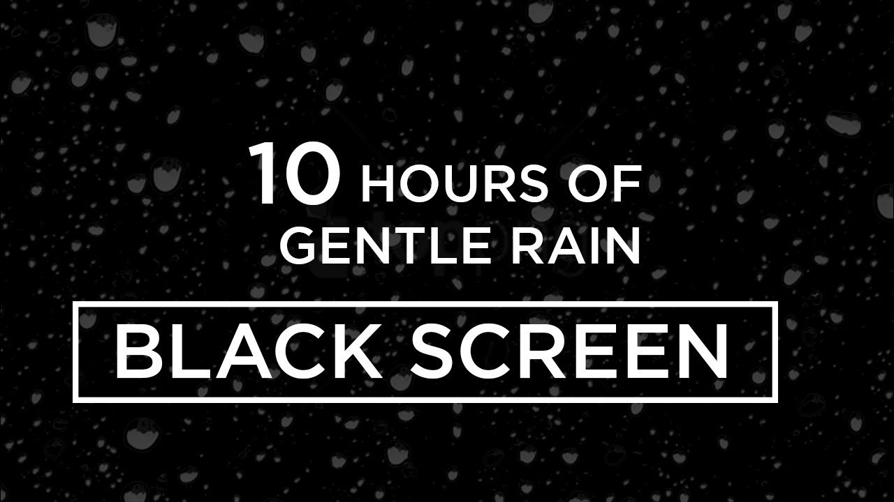 Rain Sound For Sleeping Black Screen Youtube