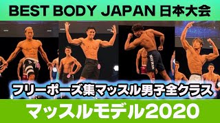 【フリーポーズ集】マッスルモデル　男子全クラス　ベストボディジャパン2020日本大会　SVIP席　ファーストステージ　BBJ 横須賀芸術劇場　348