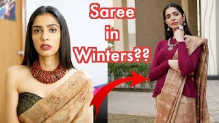 How to wear SAREE in Winters | Indian Ethnic Wear Part 2