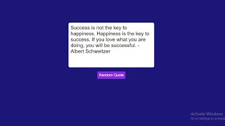 how to generate random quote in javascript