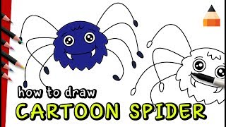 How To Draw Spider | Drawing of Spider | Halloween Drawings For Kids