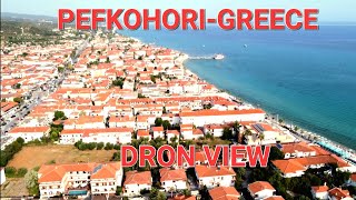 DRON VIEW PEFKOHORI KASSANDRA - GREECE