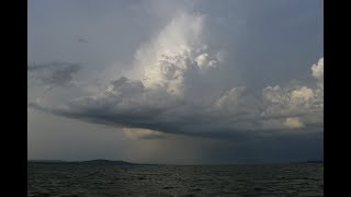 3 szupercella és egy peremfelhő a Balaton mellett (Supercells \u0026 shelf cloud) 2018.06.12. Fonyód