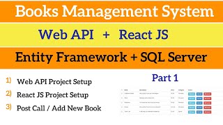 Web API Tutorial with React JS - Post Method and Project Setup