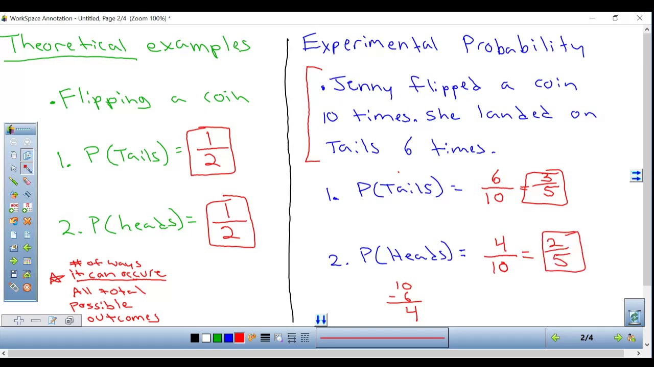 Theoretical Vs Experimental Probability - YouTube