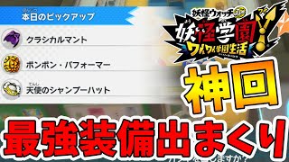 【妖怪学園ｙ】ピックアップ全部出た！他にも最強装備がいっぱい出たー！クリア後やり込み。妖怪学園Ｙ～ワイワイ学園生活～【naotin】