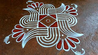 Pongal 2025 padi kolam/5*1 Beautiful rangoli/ bhogi simple kolam/sankranti chukala muggulu designs