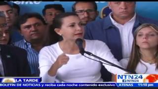 Maria Corina Machado responsabilizó al régimen de Nicolás Maduro por muertes de manifestantes