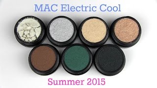 MAC Electric Cool Summer 2015 Collection: Live Swatches \u0026 Review