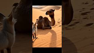 Rescue of an Injured Camel covered in barnacles with the help of a Fennec Fox