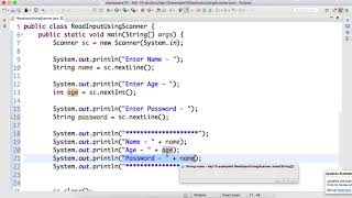 Day-10 Read input from #Console using #Scanner class in #Java.