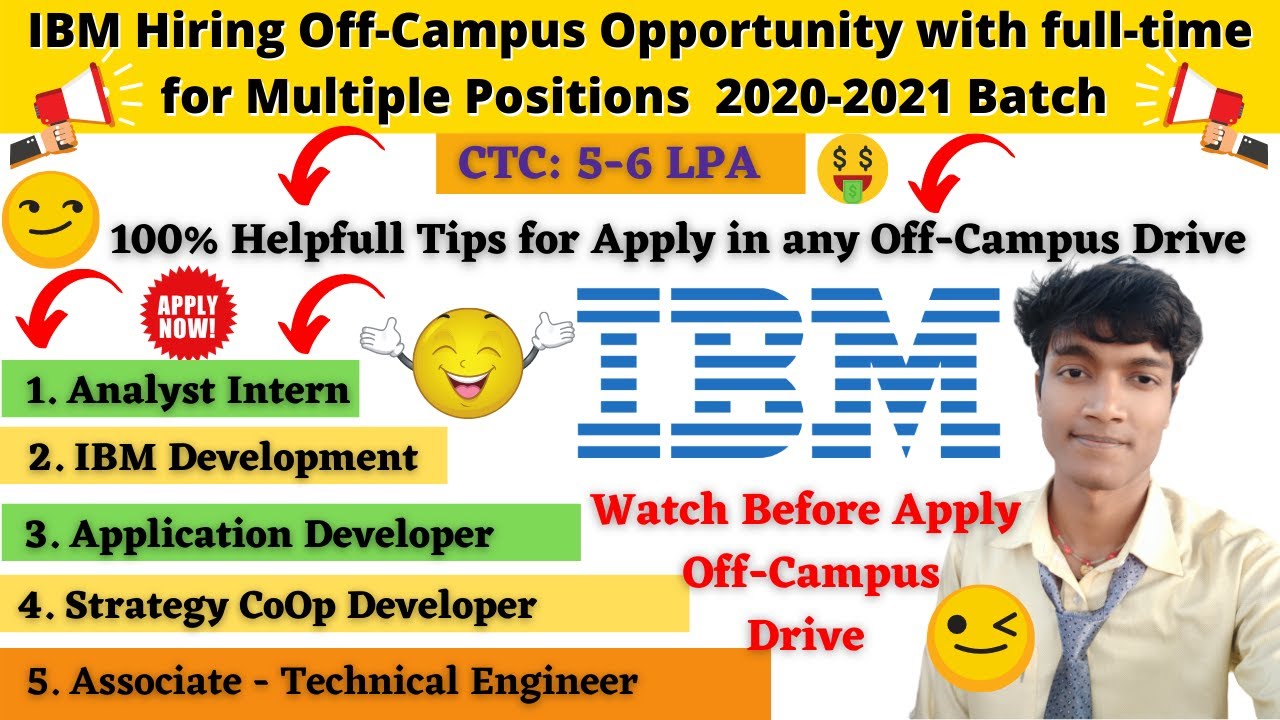 💥Freshers Multiple Jobs Opening In IBM🎯for 2020-2021🤯| Watch Before ...