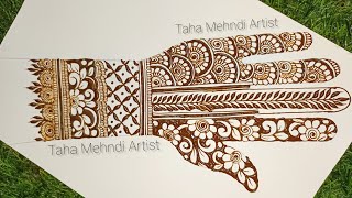 Video # 55 Beautiful Semi Bridal Design simple & Easy By (Taha Mehndi Artist)