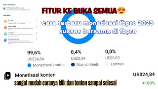 cara mengatifkan monetisasi fbpro 2025. dengan cara ini di jamin cepat dapat undangan meta😍🥰