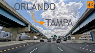 Orlando to Tampa Florida Drive 4K - Driving Road Trip