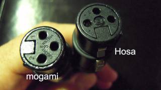 Mogami VS Hosa Microphone Cables with Shure SM57