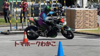 沖縄ジムカーナ11月大会  C1クラス　わーかー×Z900SE  2024/11/10