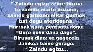 canción cuidate y cuida lo que amas - Zaindu egizu zeure burua