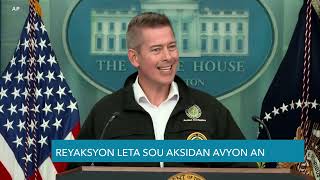 Reyaksyon Lamezon Blanch  sou Kolizyon avyon American Airlines ak elikoptè militè. James Pierre...