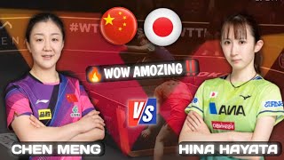 Amozing‼️Chen Meng🇨🇳 vs 🇯🇵Hina Hayata Highlights Finals Nayoga